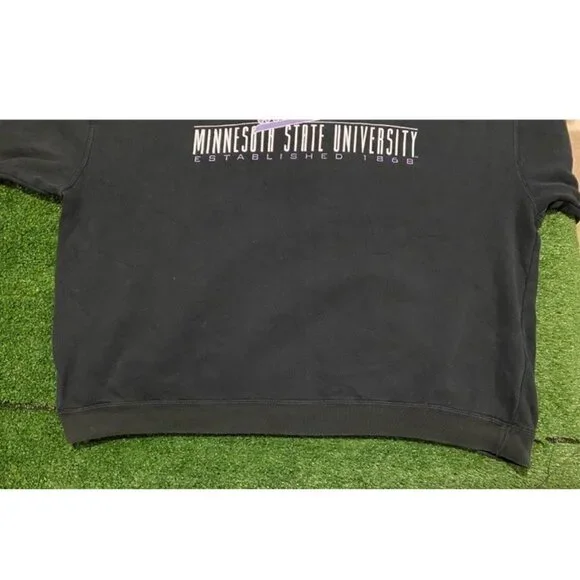 Vintage Minnesota State Mavericks sweatshirt mens 2XL black oversize crewneck - Picture 6 of 11